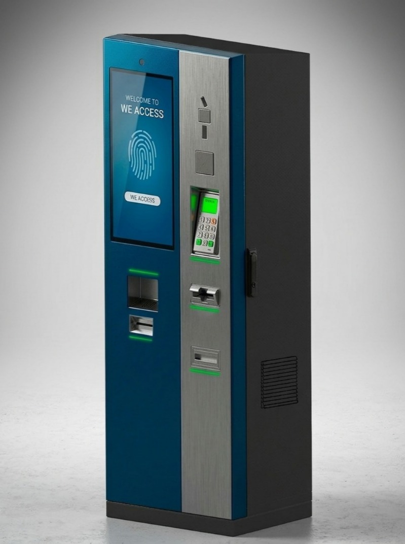 Cajero automático de pago de alto flujo VIP Access — punto de pago automático para estacionamiento en Colombia